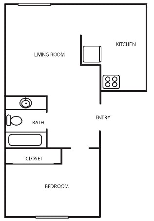 1BR/1BA - Brent Manor Apartments