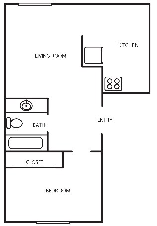 1HAB/1BA - Brent Manor Apartments