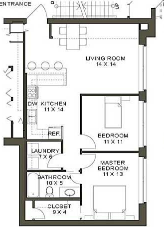 1BR/1BA - 257 Lafayette Center Lofts