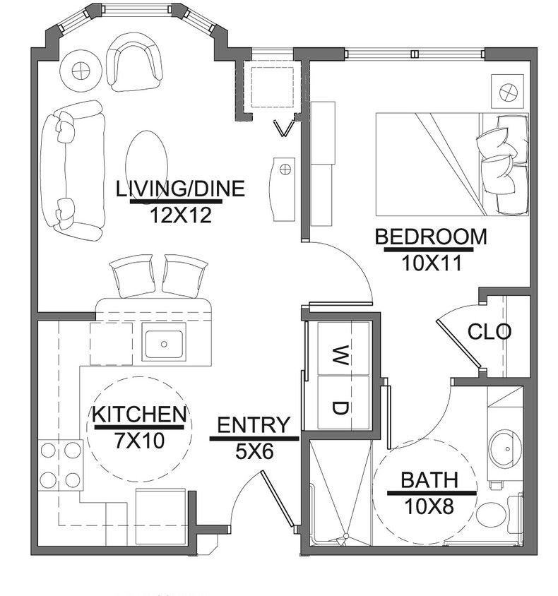 1HAB/1BA - Stratford Manor