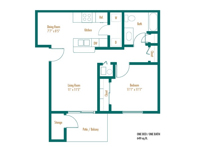 1HAB/1BA - Sycamore Springs