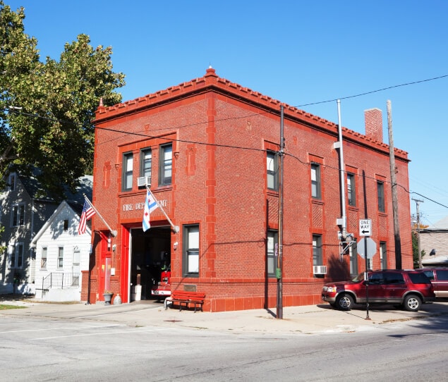A vintage fire station in Hegewisch