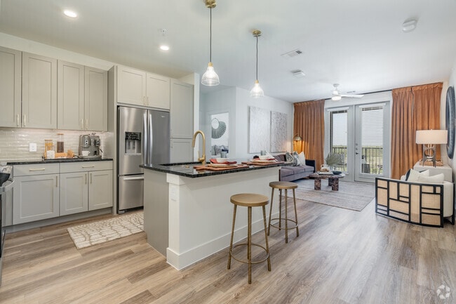 2BR, 2BA - 1,167SF - Living Room/Kitchen - The Winslow