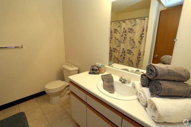 ¡Amplio baño de 8x8 pies con armario revestido! - Ross Estates