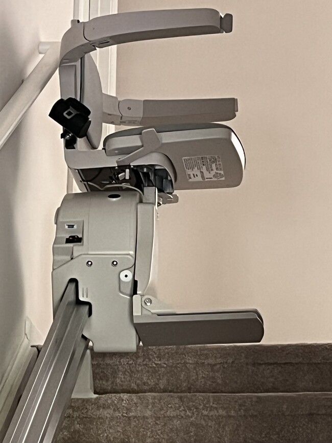 Stair lift to go on upper floor - verify useful for old age, pregnant or needy people - 345 Campus Ln