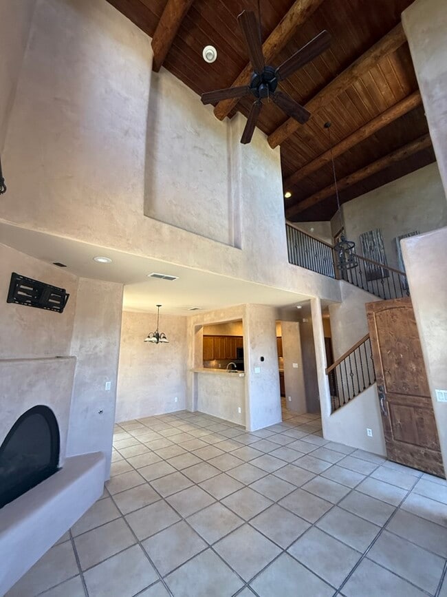 Spanish tile floors and fireplace in living room - 24 Emory Pass
