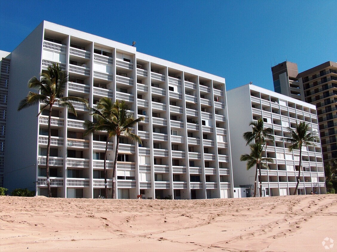 View from beach - Makaha Beach Cabanas