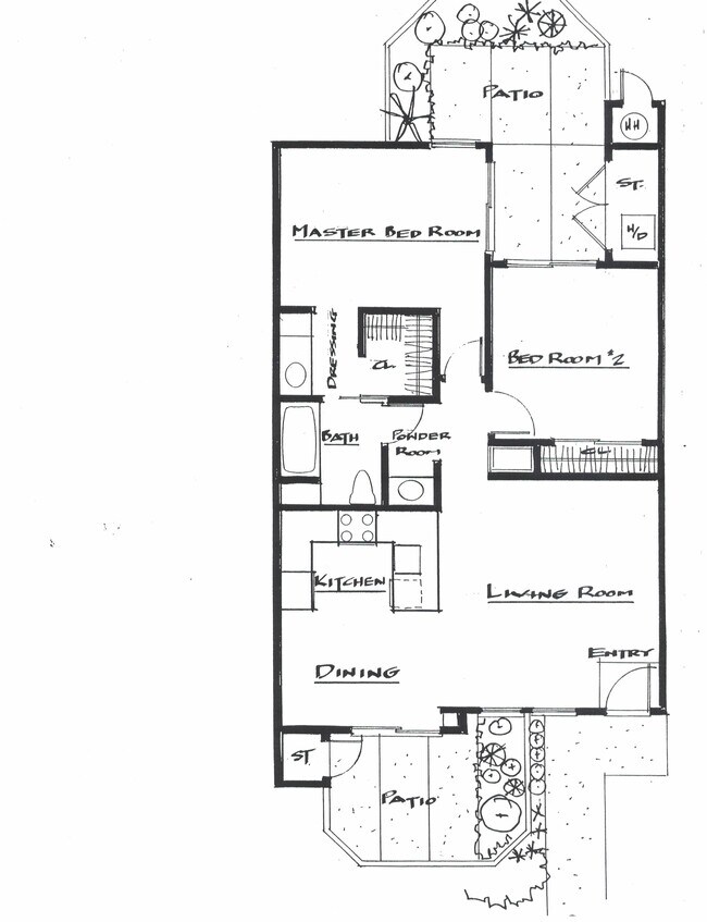2 habitaciones, 1,25 baños - The Meridian