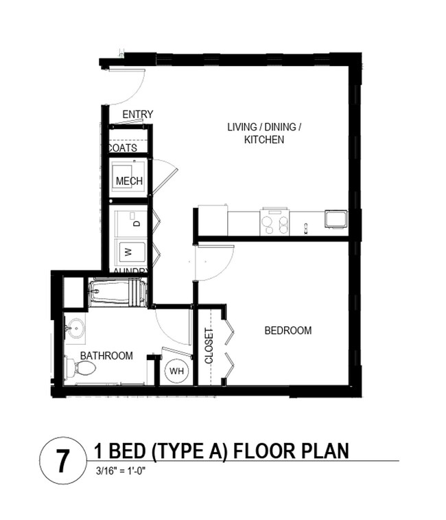 Plano de planta - Forest Ave Rowhomes