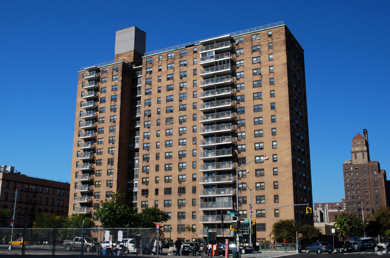 Viewed from the east - Clayton Apartments