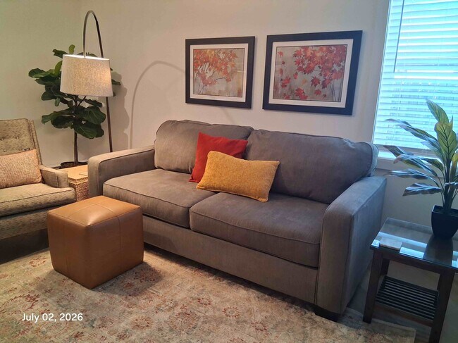 Sala de estar de concepto abierto con sofá cama. - 517 18th St