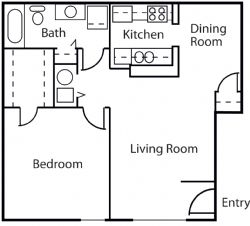 1HAB/1BA - Riverwood Club Apartments