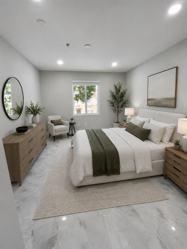 Dormitorio principal decorado - 8906 W Flagler St