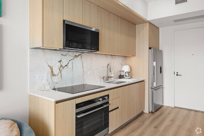 1BR, 1BA - 489SF - Kitchen - Forma Miami Apartments