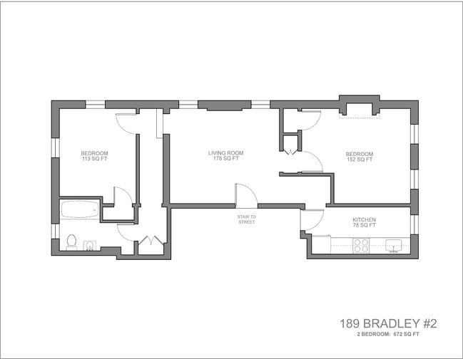 Plano de planta - 189 Bradley