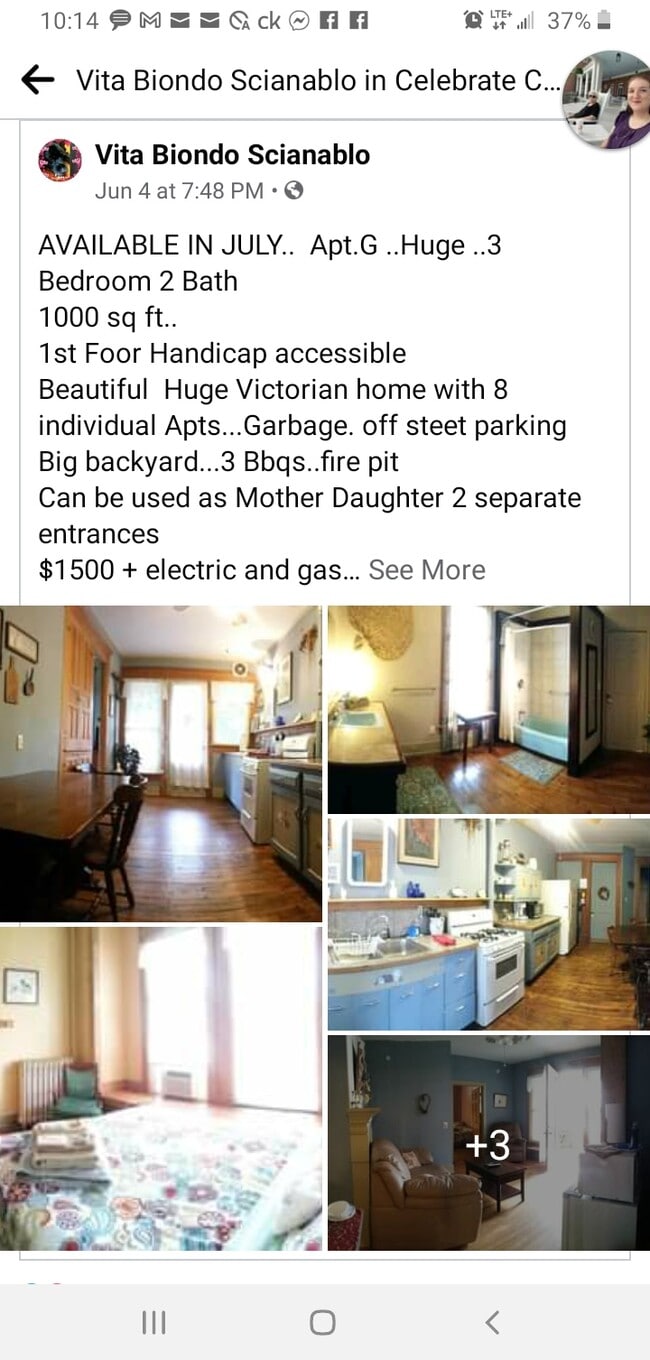 3 bed/2 bath handicapp accessible Apt.1st floor..wrap around porch ..could be used as mother/daughte - 140 E Main St