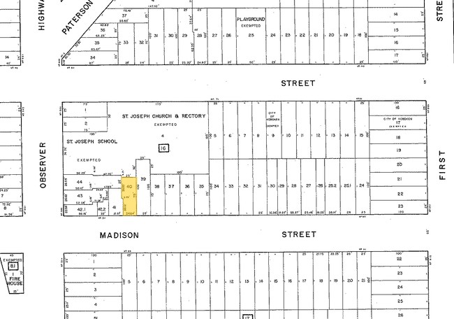 Mapa de la parcela - 58 Madison St