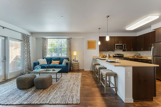 2BR, 2BA - Living Room - The Artisan