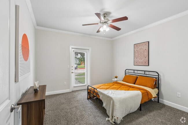 2BR, 1BA - 926SF - Primary Bedroom - Pepper Tree Manor - 45+ Community