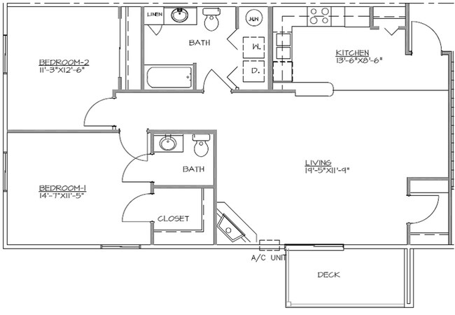 Plano de planta - Audubon Park Apartments, LP