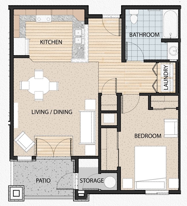 1BR/1BA - Avery Gardens Apartments