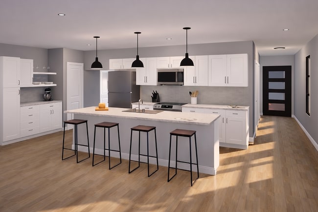 Modern kitchens with quartz countertops and stainless applainces - The Retreat @ French Creek