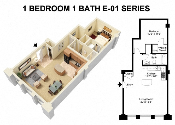 The Residences at 668 – 1 Bed 1 Bath - Euclid Avenue