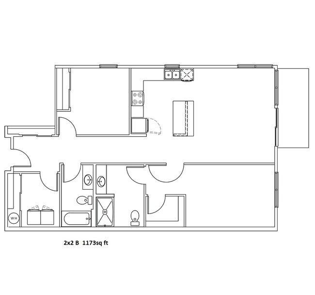 2BR / 2BA 1208 ft2 - Meadows at Martha Lake