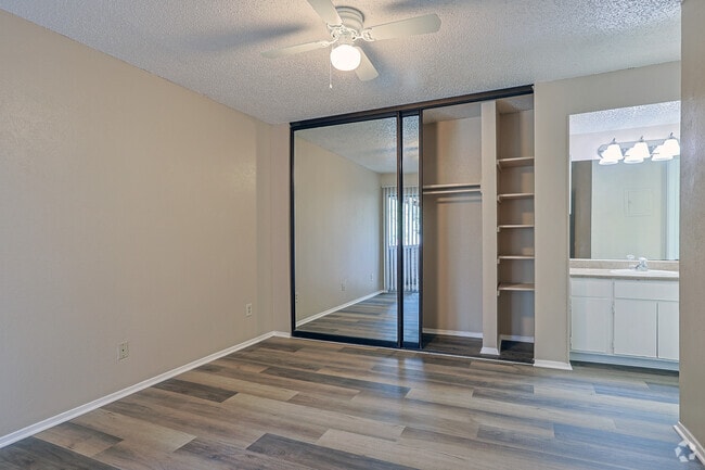 1BR, 1BA - 481SF - Bedroom - Cherry Creek Crossing Apartments