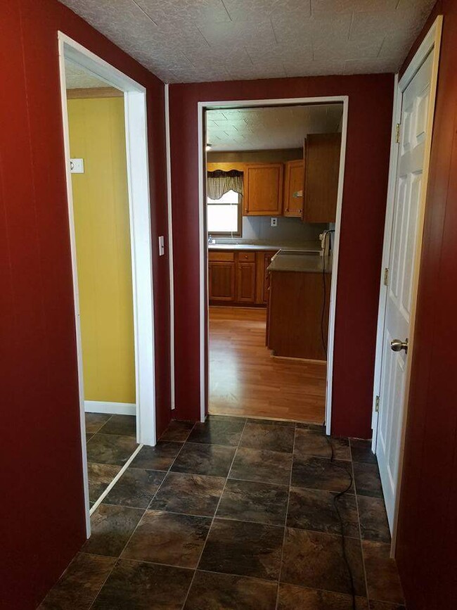 Vinyl flooring in foyer, bath, and laundry room. - 1000 Mona Street