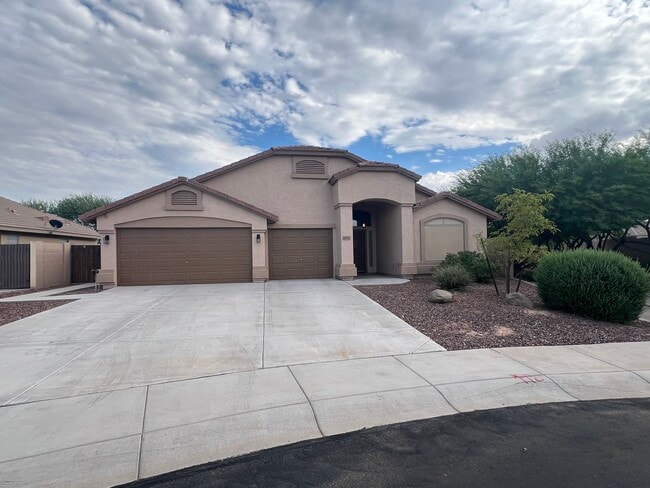 Front yard and large driveway - 40781 W Walker Way