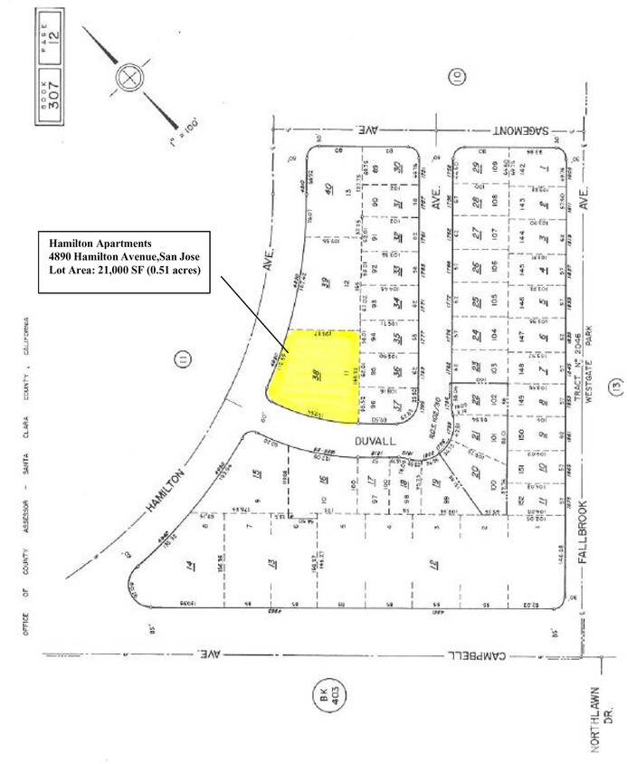 Plano del lugar - Hamilton Apartments