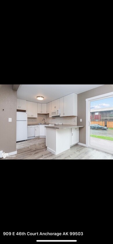 Kitchen, dining & back door - 909 E 46th Ct