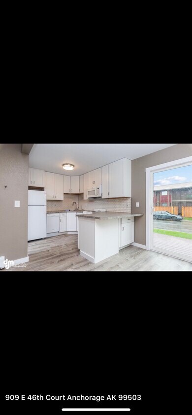 Kitchen, dining & back door - 909 E 46th Ct