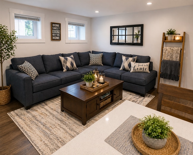Bright, open living area with clean modern layout and comfortable space - 1925 Ryder St