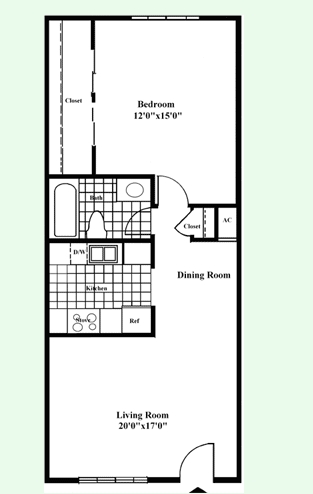 1BR/1BA - Fountain Lakes Apartments