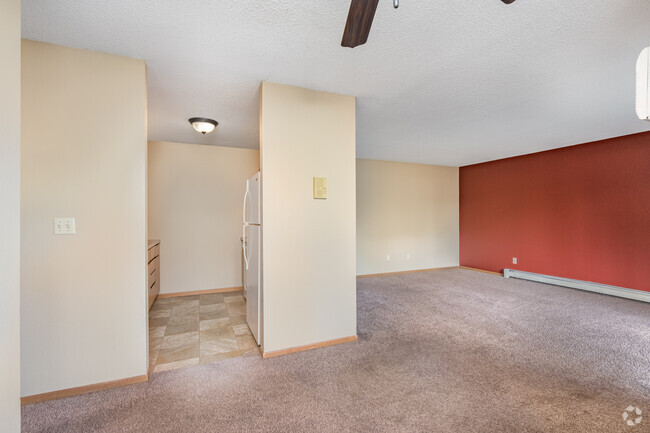 Living Room and Kitchen - Cobblestone Square Apartments