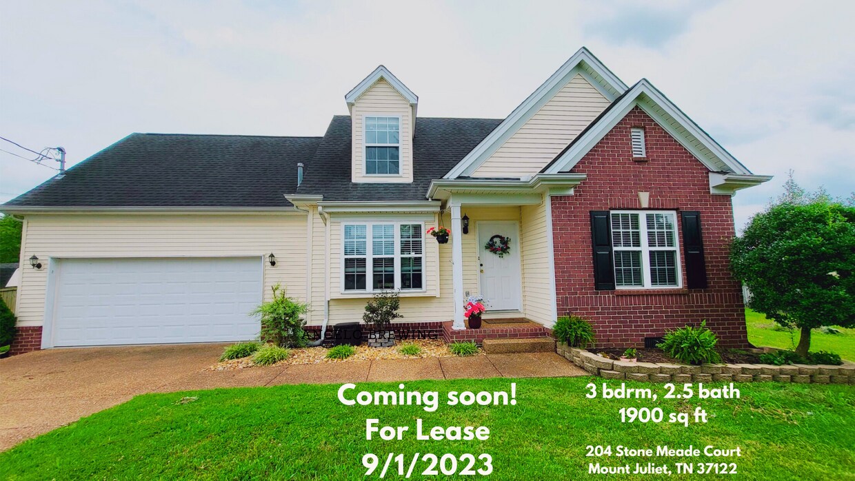 204 Stone Meade Ct, Mt. Juliet, TN 37122 House Rental in Mt. Juliet