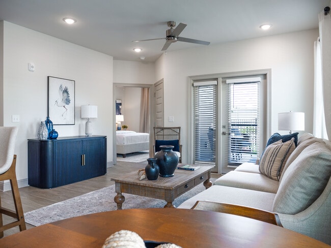 The Merlot: 1BR, 1BA- Living Room - The Waters at McGowin