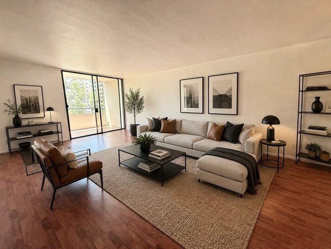 Virtually staged living room - 600 W 9th St