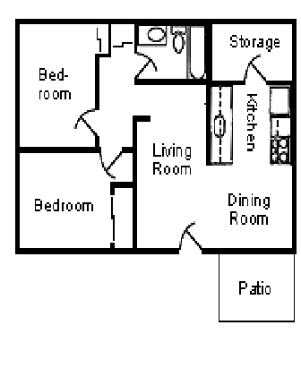 Upper Section - Two Bedroom - Community Terrace