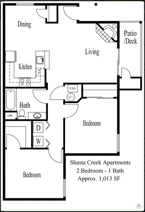 2BR/1BA - Shasta Creek Apartments