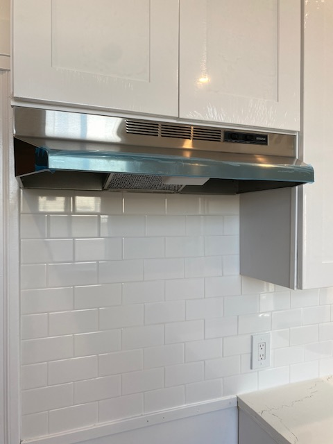 Kitchen- hood and Subway tile new - 2811 Gough St