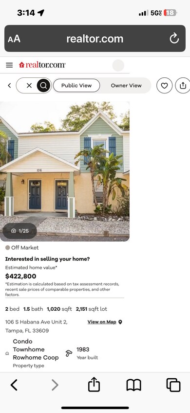Adorable South Tampa townhome. Super desirable location. Updated. Fenced yard. - 106 S Habana Ave
