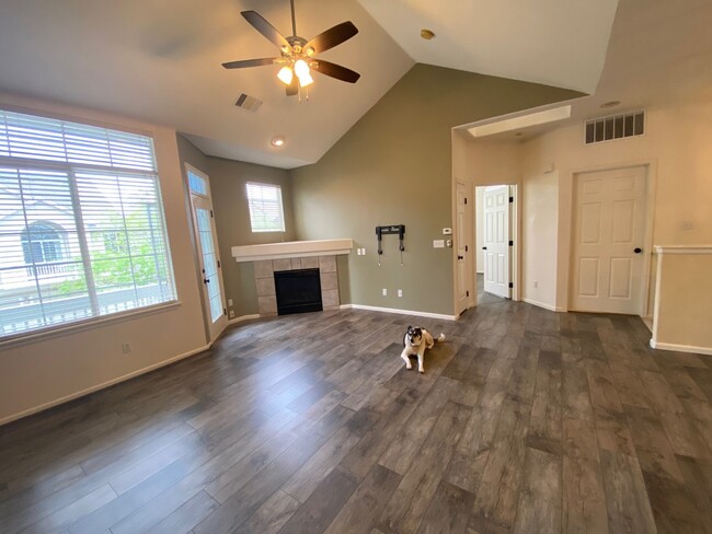 living area and fireplace - 1382 Carlyle Park Cir