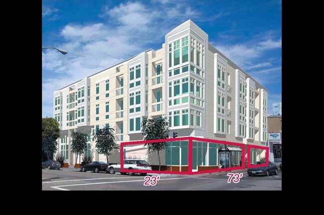 Architect's Rendering with Approximate Frontages - 2288-2298 Lombard St