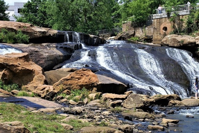 Falls Park on the Reedy is in the historic West End district