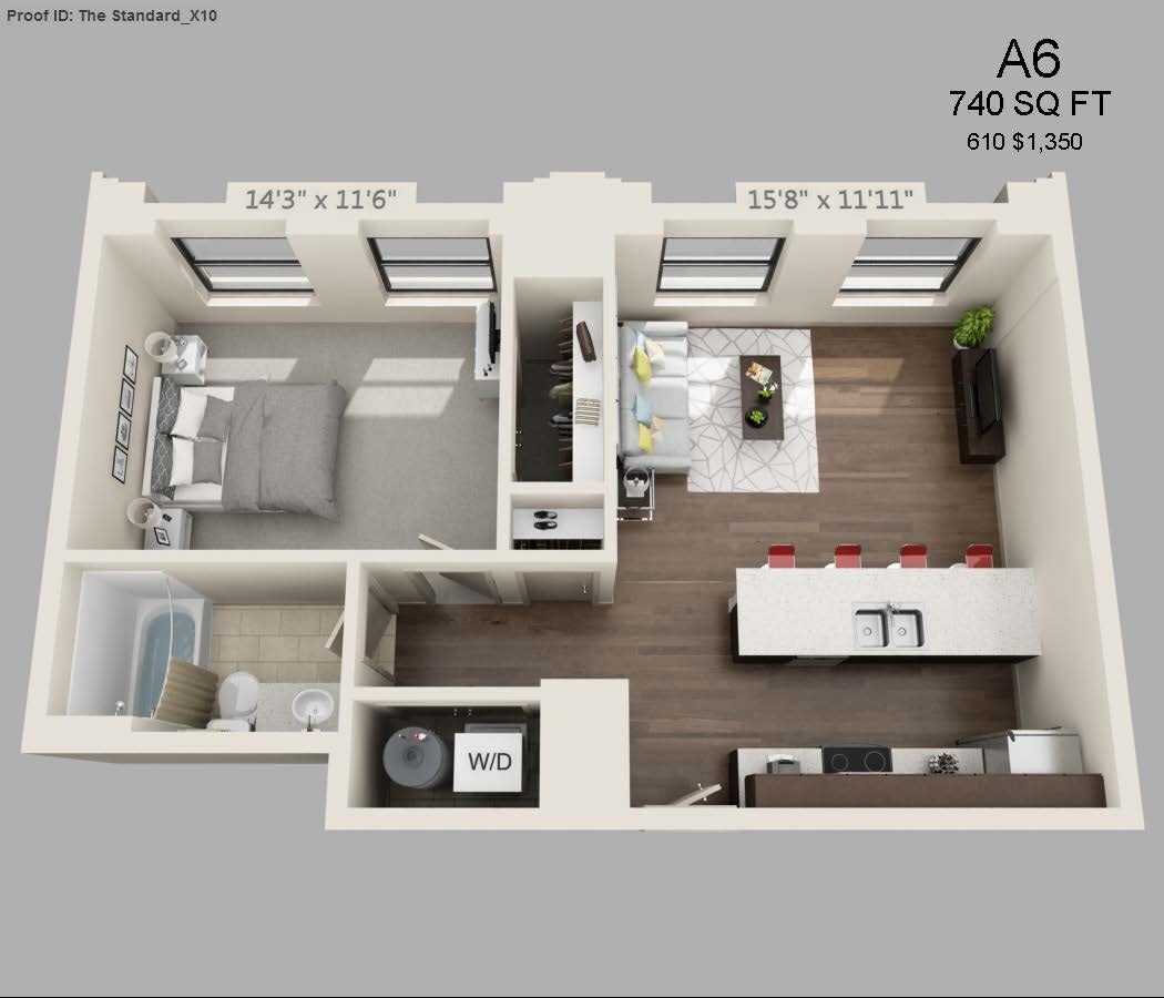 The Standard – One Bed/One Bath - 740