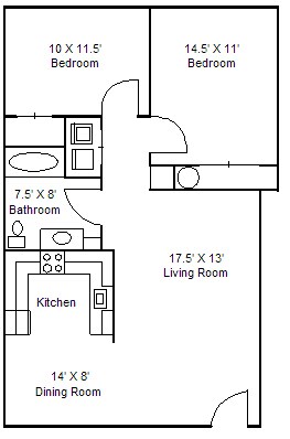 2x1 828 ft² - Cedar Court