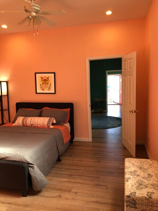 Coral Bedroom/ closet and new nectar queen mattress. - 1534 N Roman St